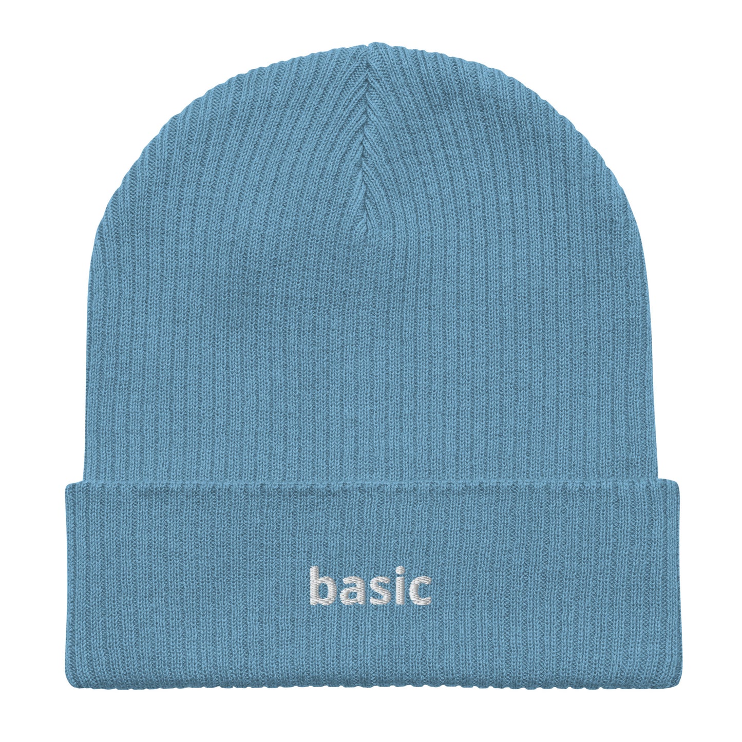 basic organic ribbed beanie