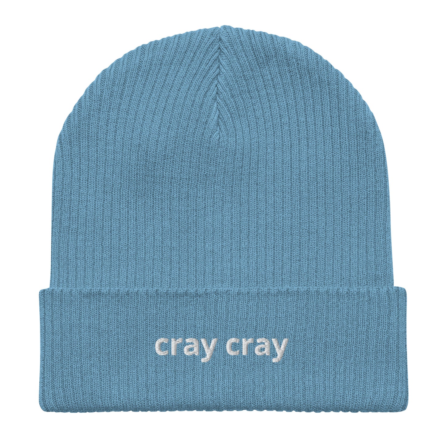cray cray organic ribbed beanie