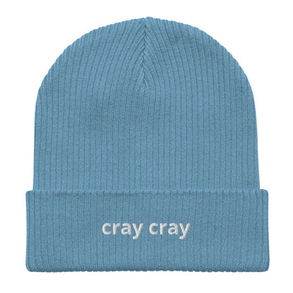 cray cray organic ribbed beanie