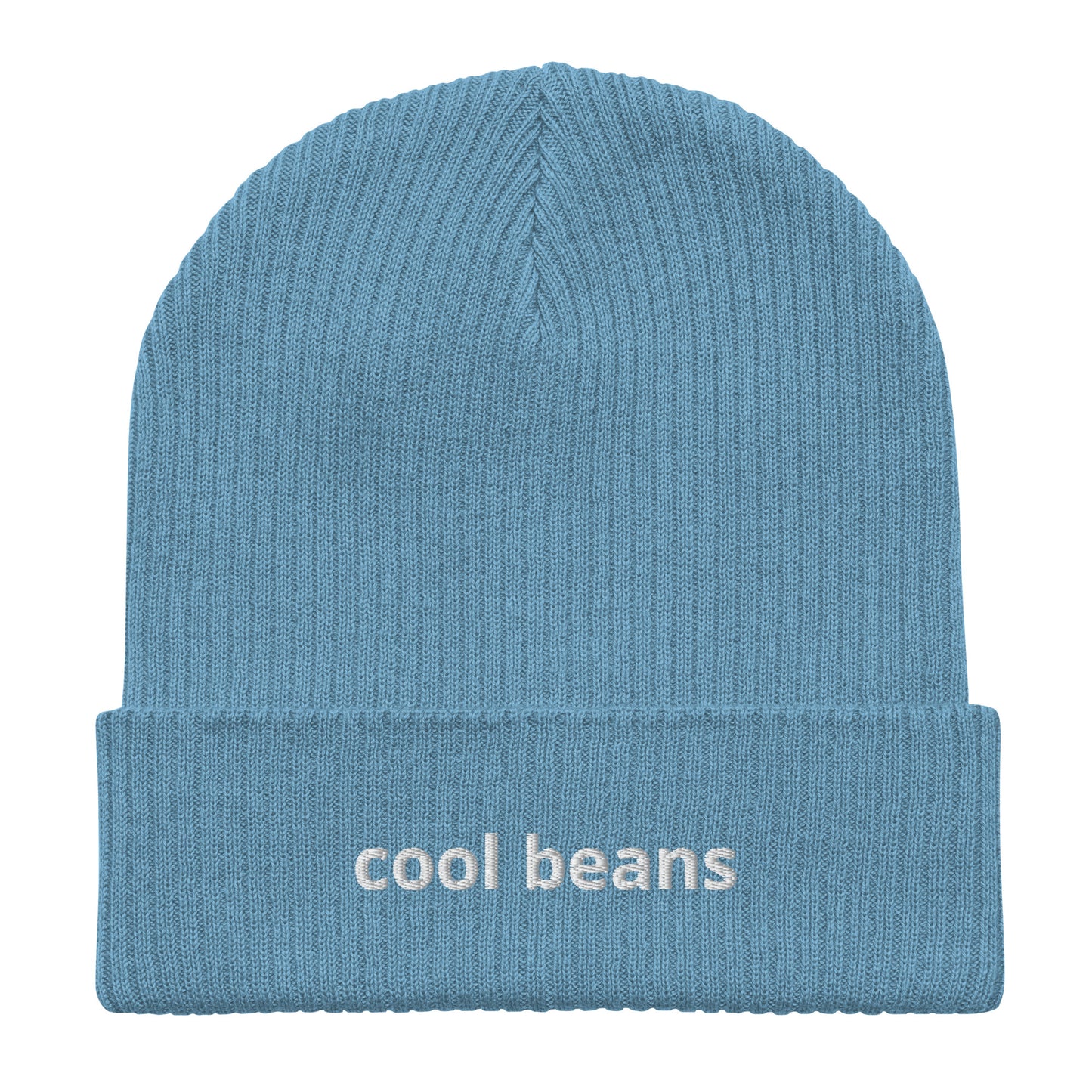 cool beans organic ribbed beanie