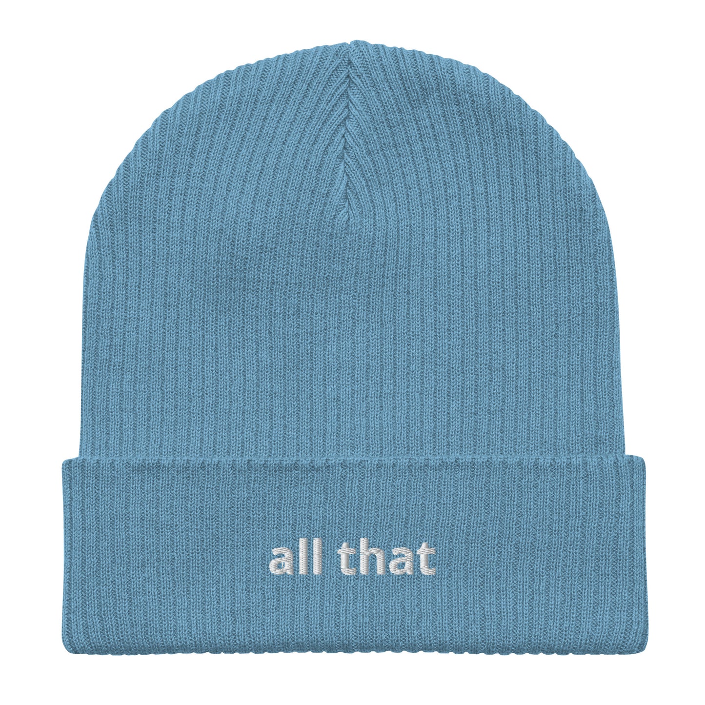 all that organic ribbed beanie