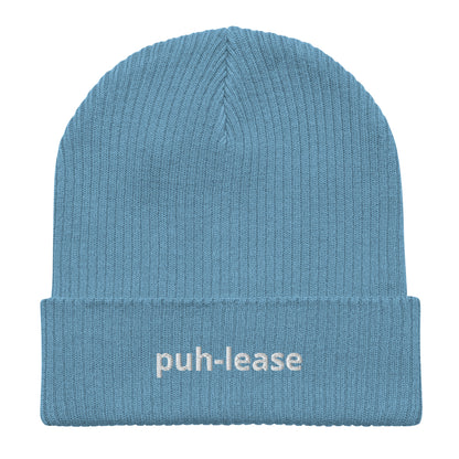 puh-lease organic ribbed beanie