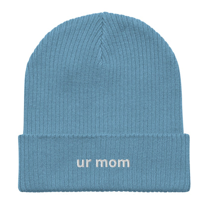 ur mom organic ribbed beanie