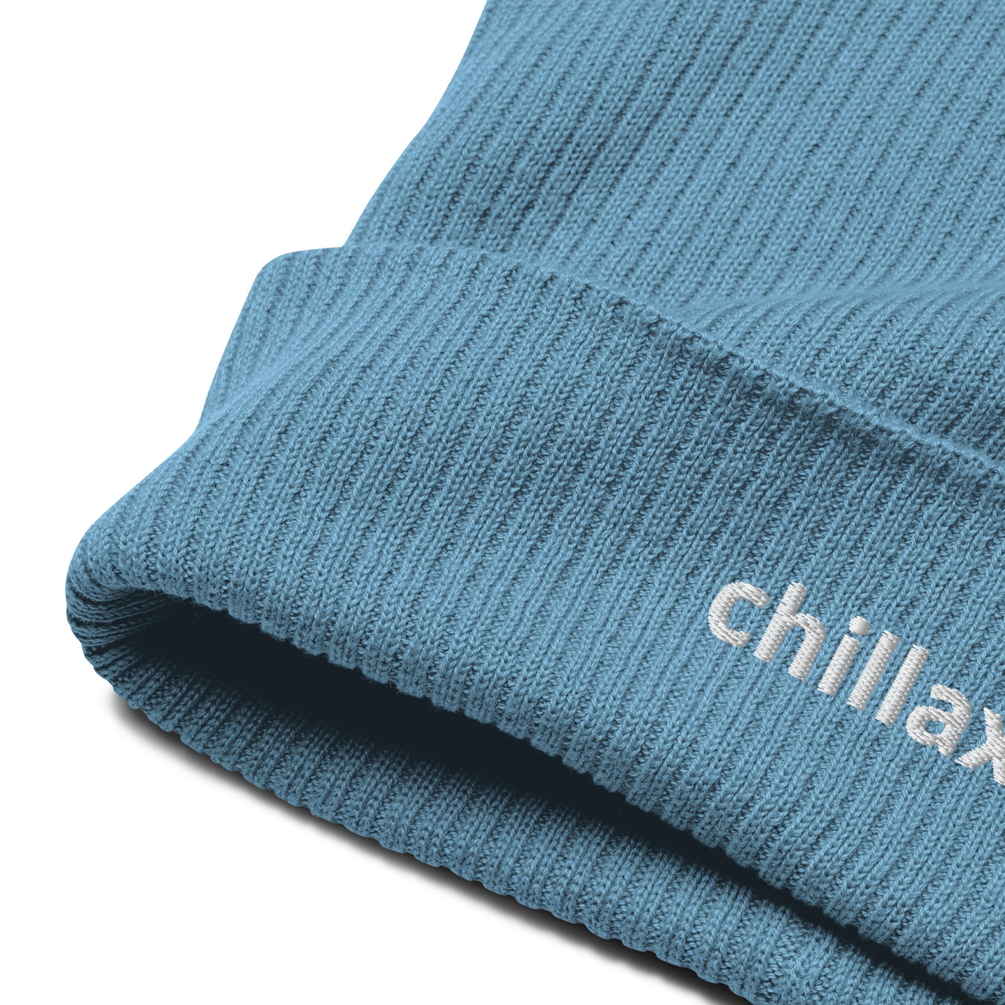 chillax organic ribbed beanie