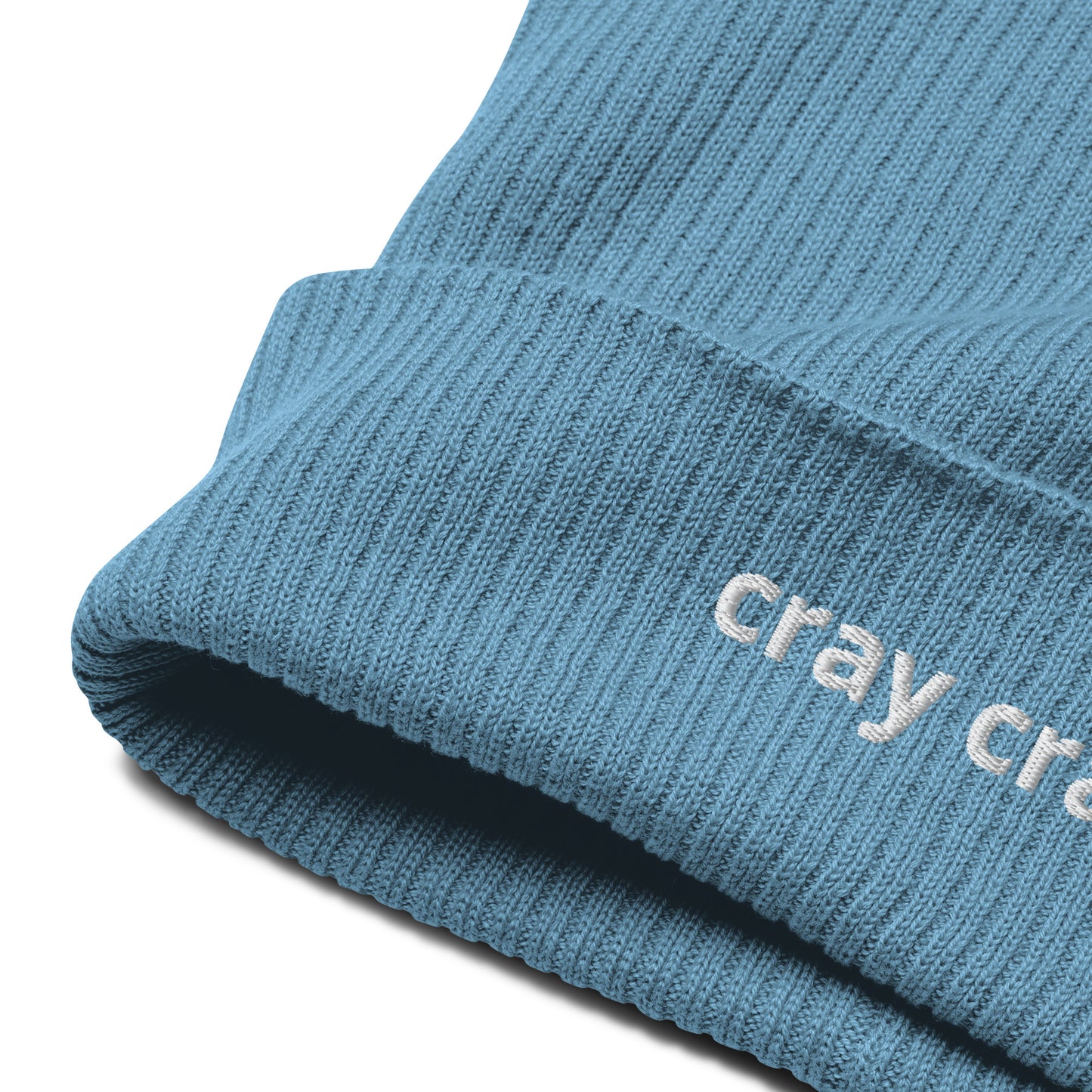 cray cray organic ribbed beanie
