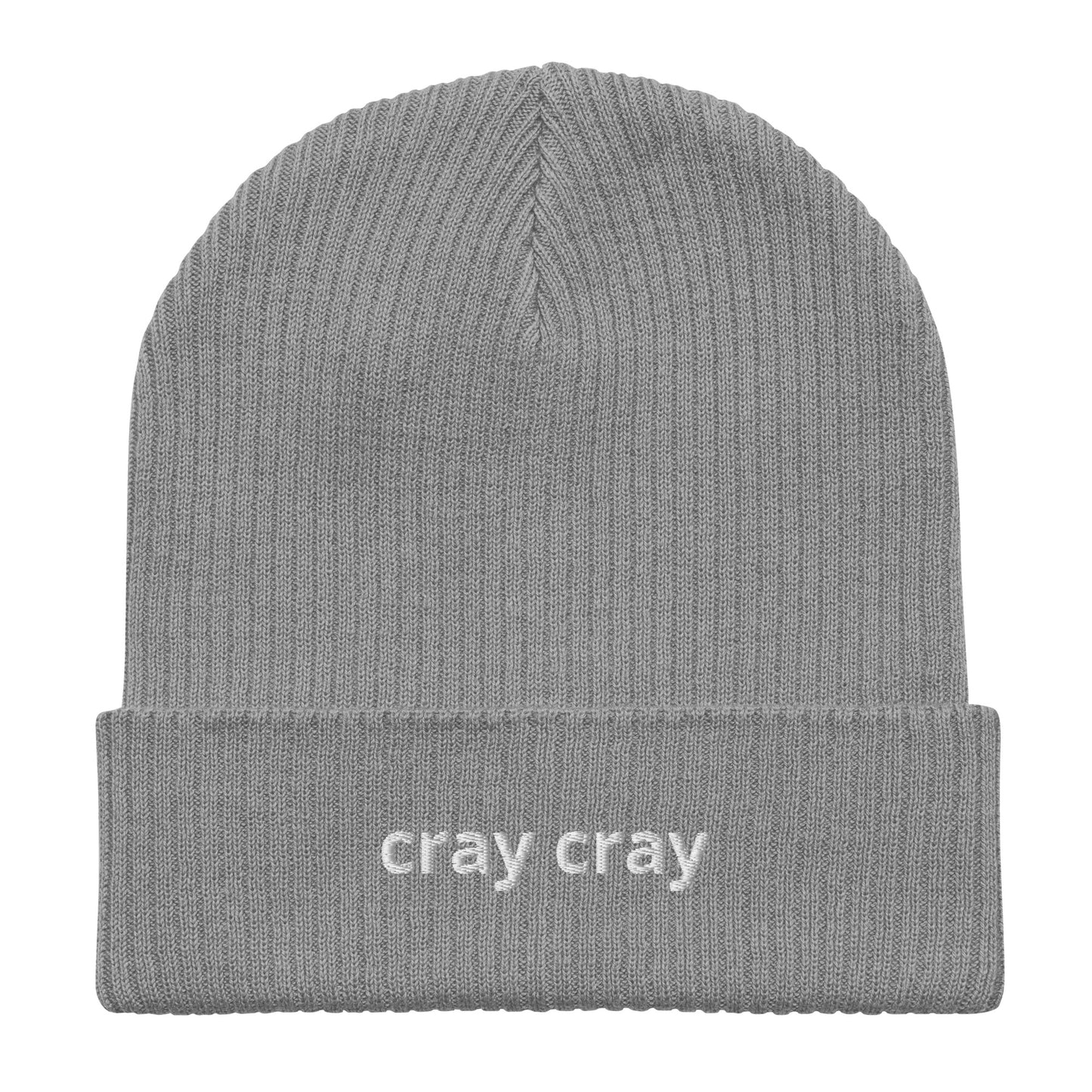 cray cray organic ribbed beanie