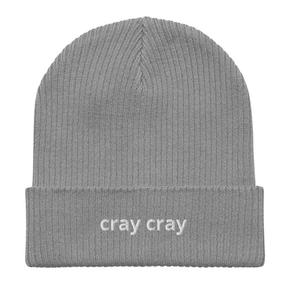cray cray organic ribbed beanie