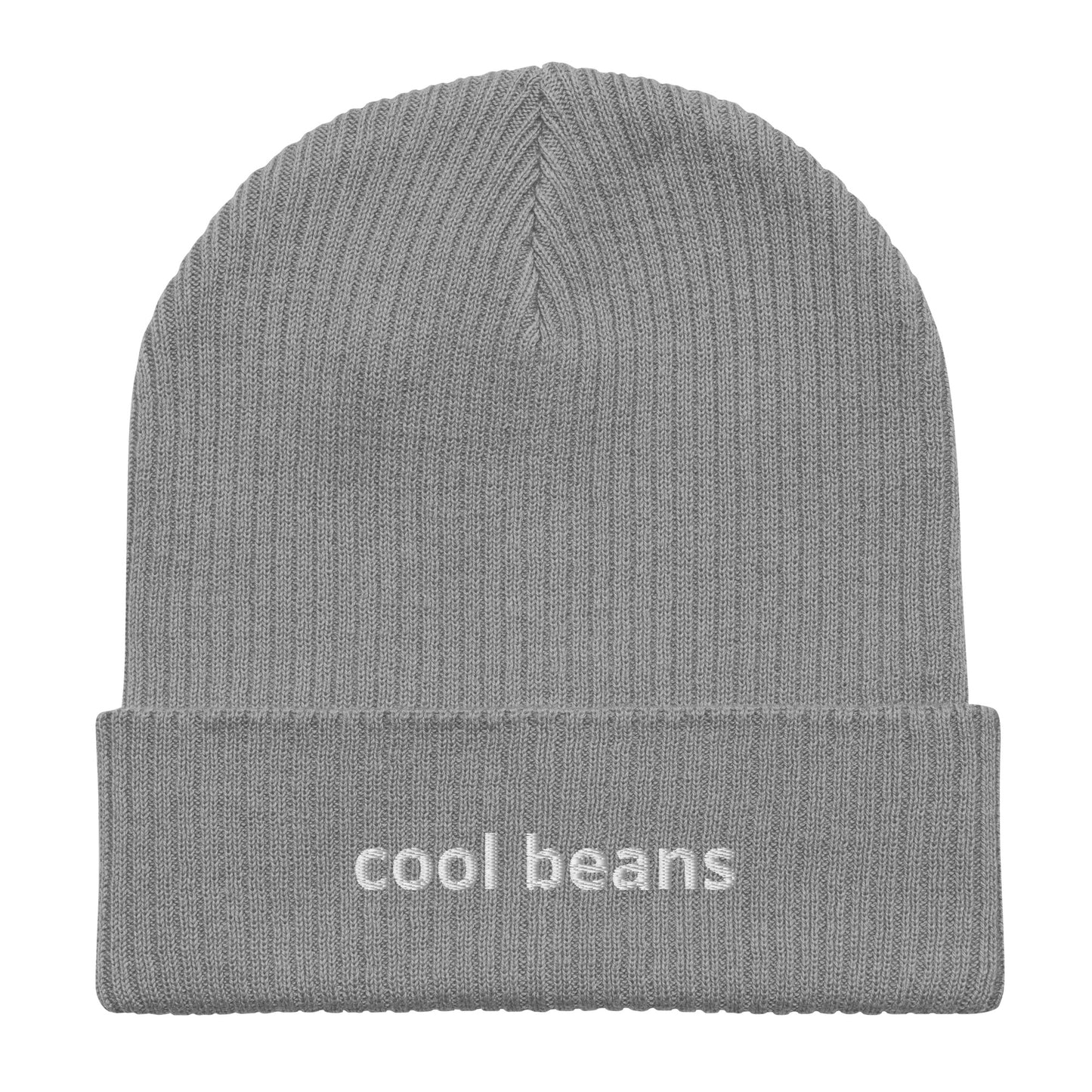 cool beans organic ribbed beanie