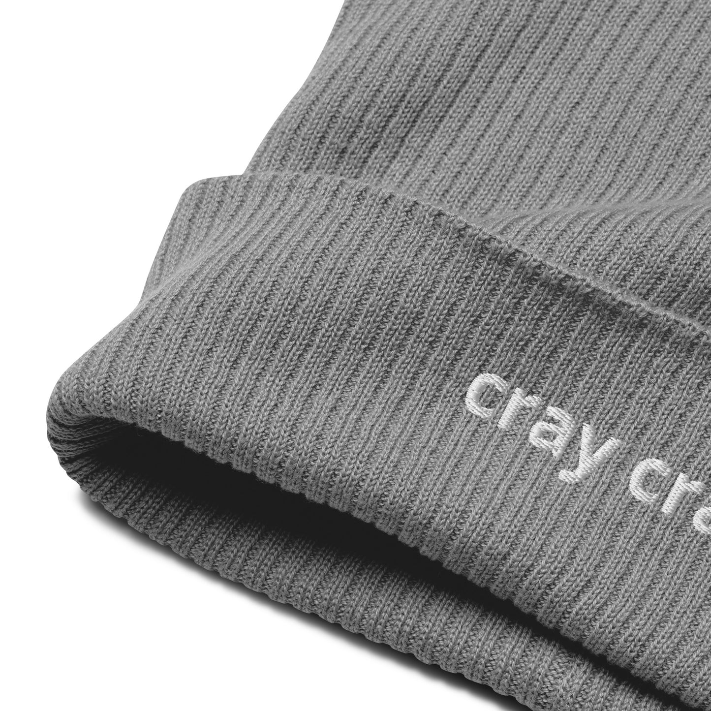 cray cray organic ribbed beanie