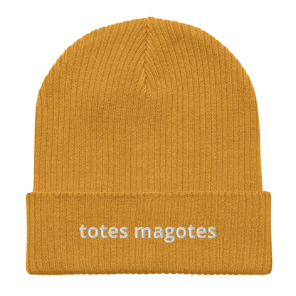 totes magotes organic ribbed beanie