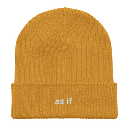 as if organic ribbed beanie