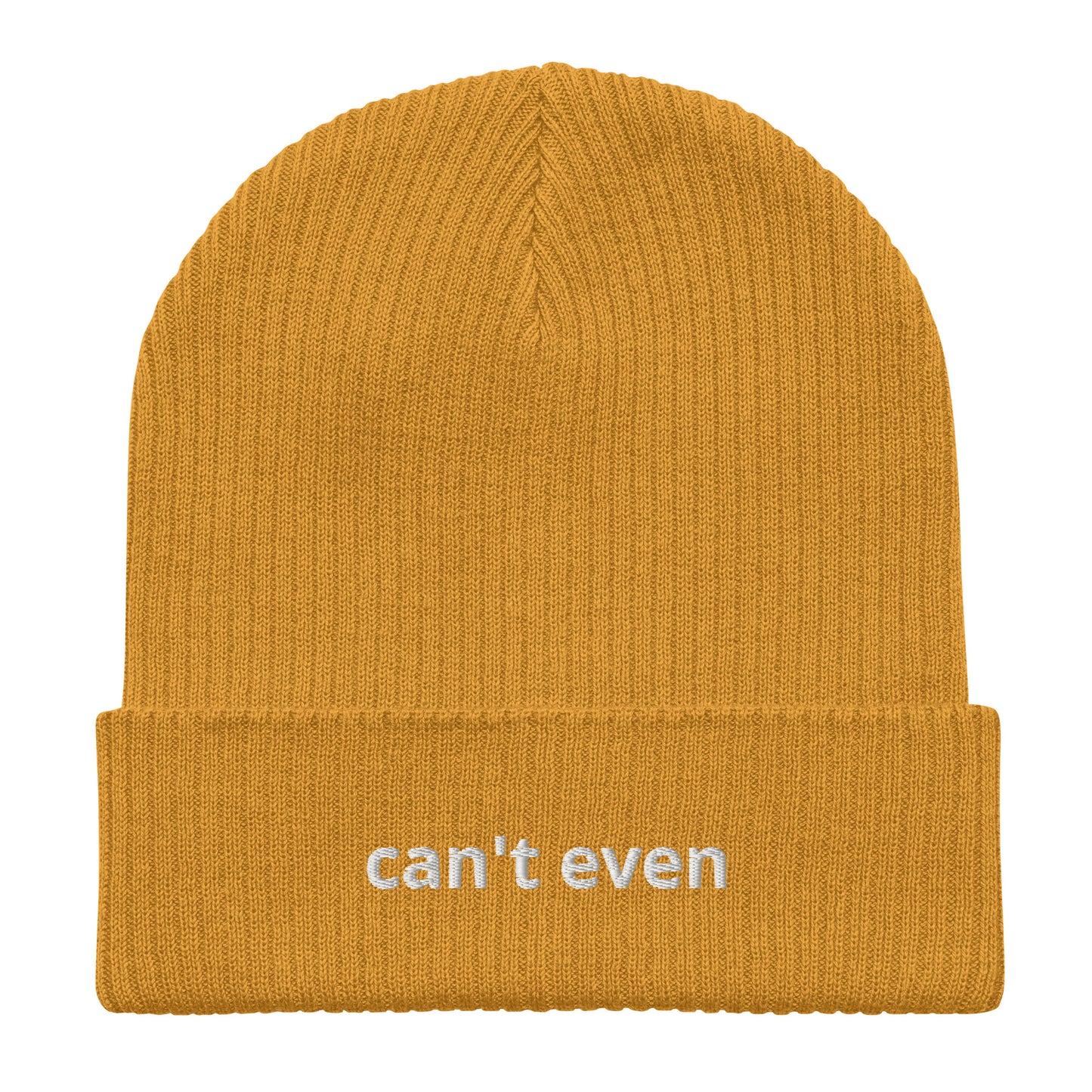 can't even organic ribbed beanie
