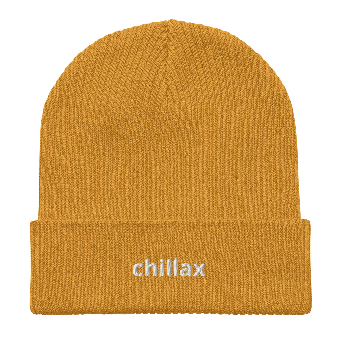 chillax organic ribbed beanie
