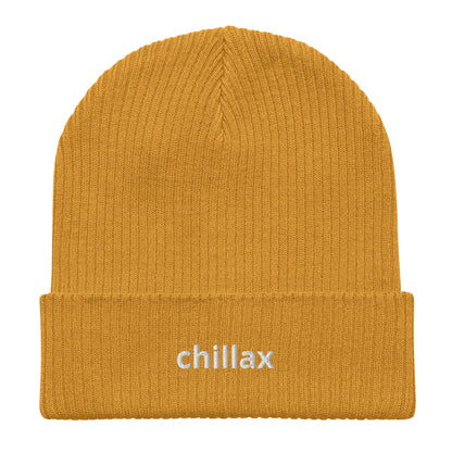 chillax organic ribbed beanie