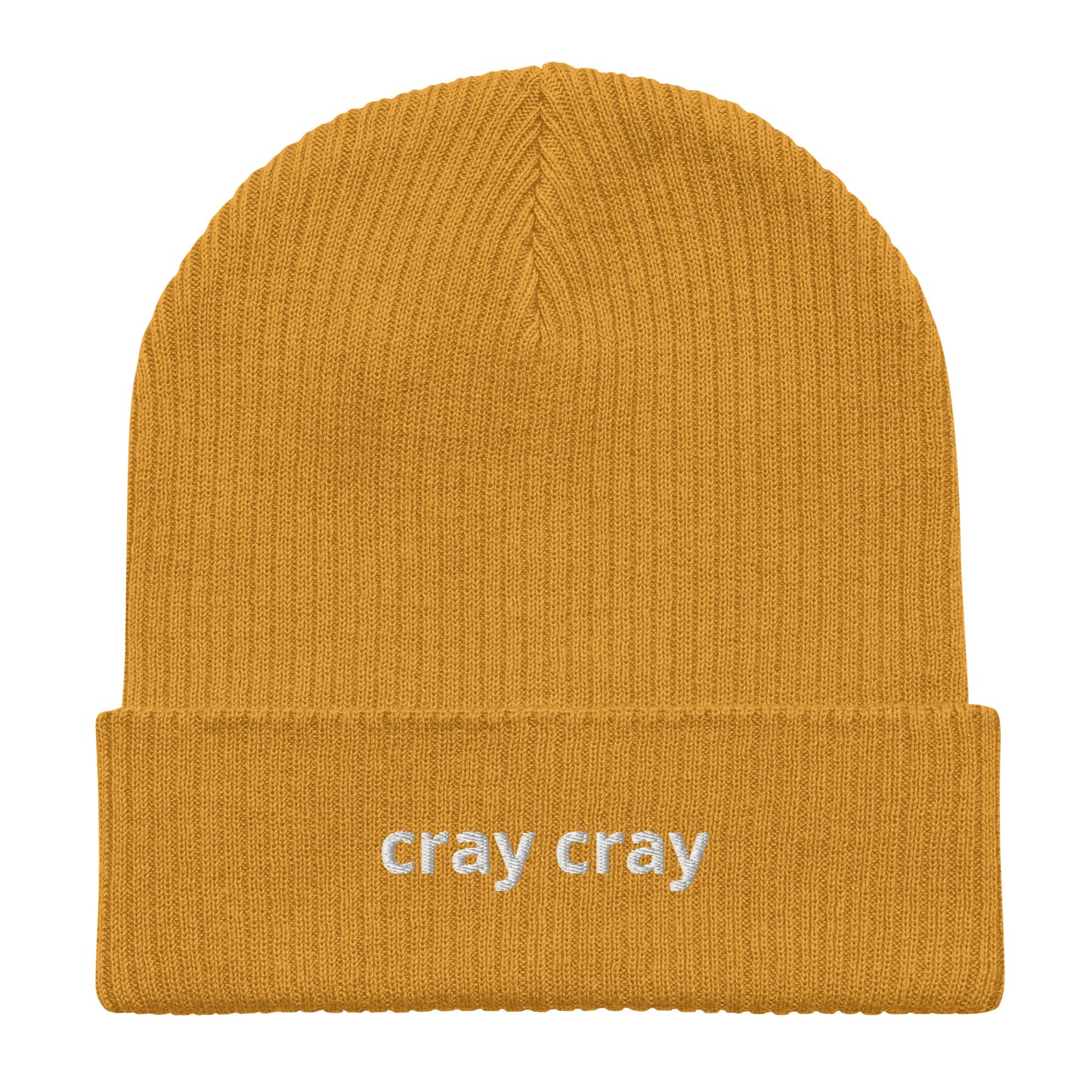 cray cray organic ribbed beanie