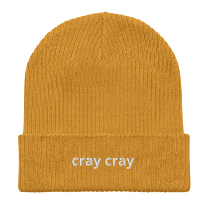 cray cray organic ribbed beanie