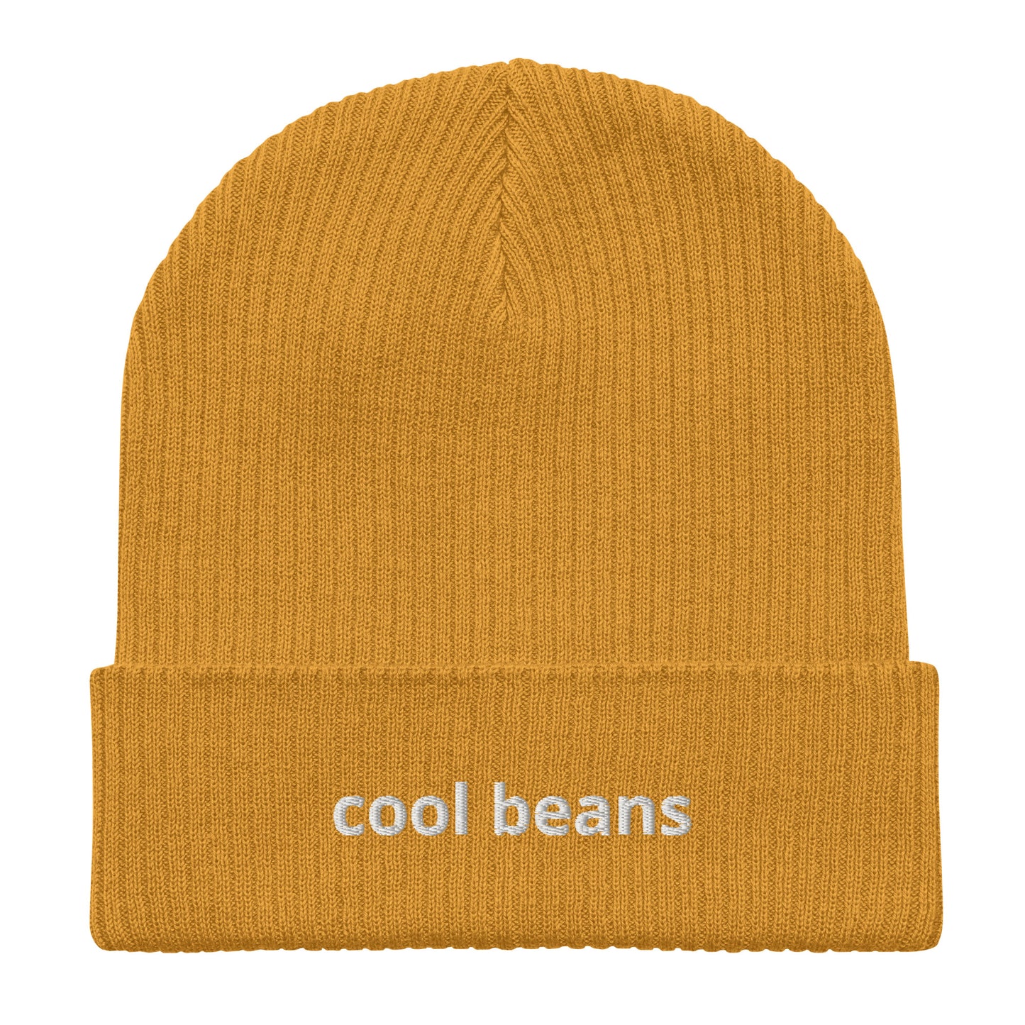 cool beans organic ribbed beanie