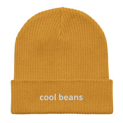 cool beans organic ribbed beanie