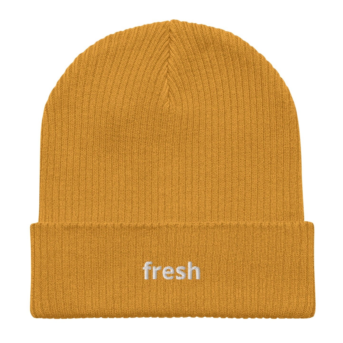 fresh organic ribbed beanie