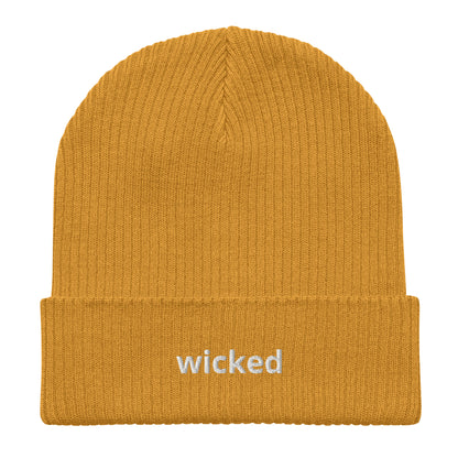 wicked organic ribbed beanie
