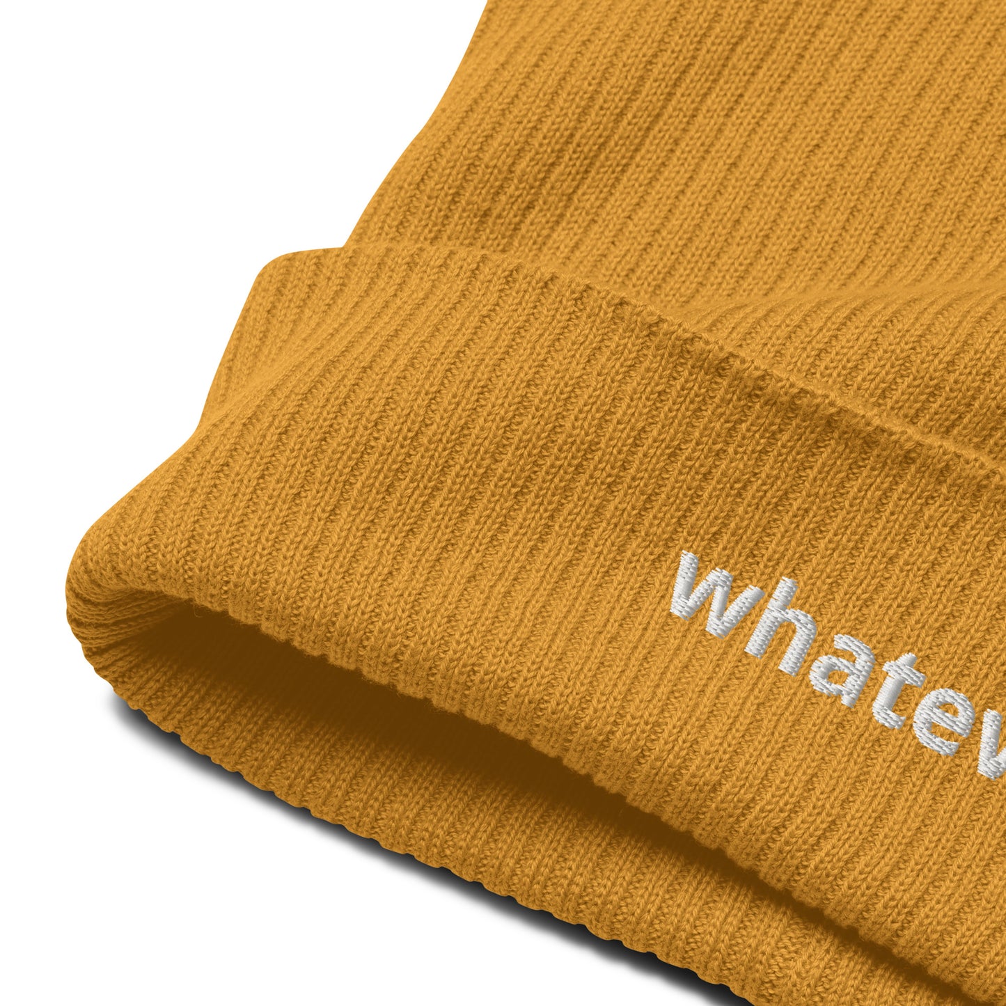 whatevs organic ribbed beanie
