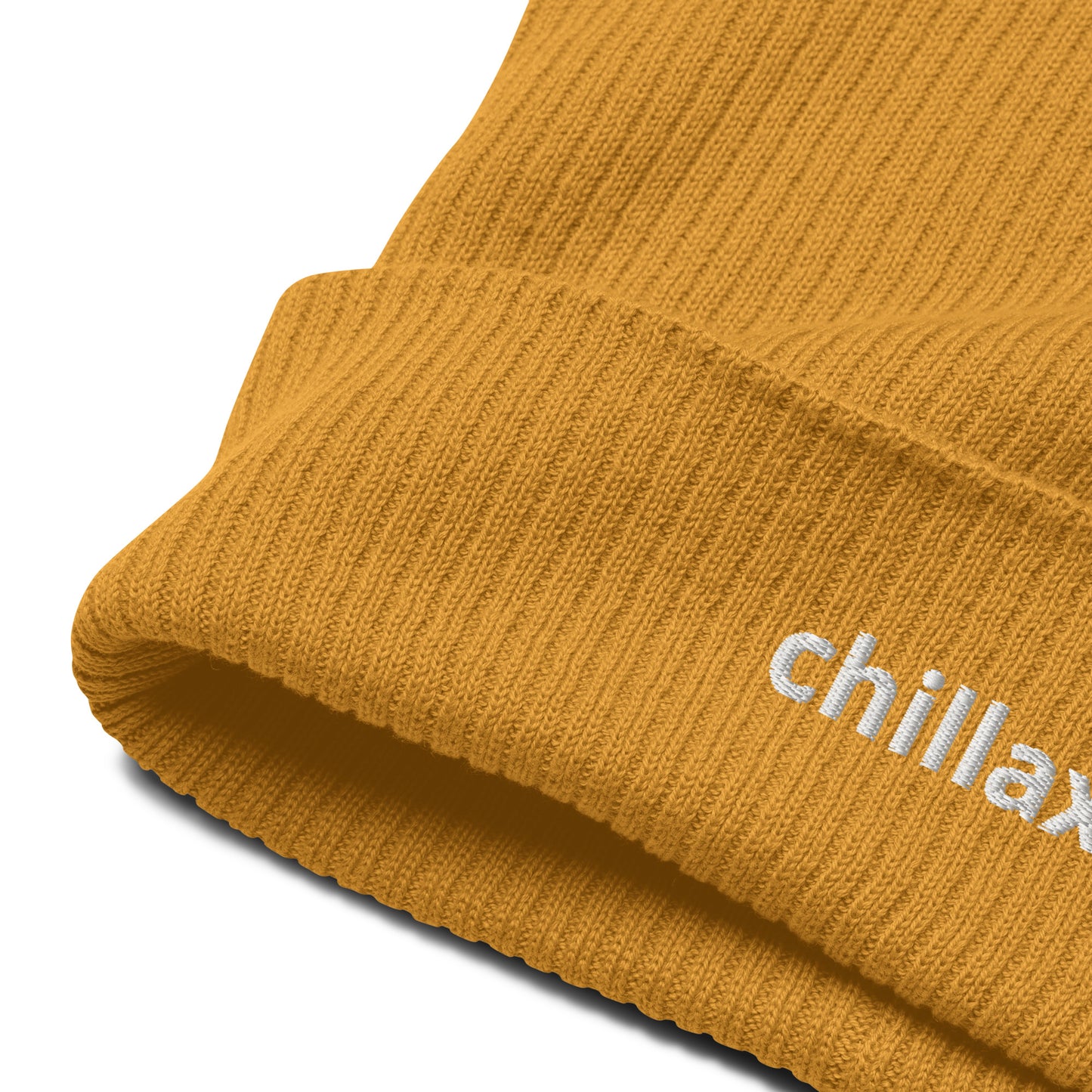 chillax organic ribbed beanie