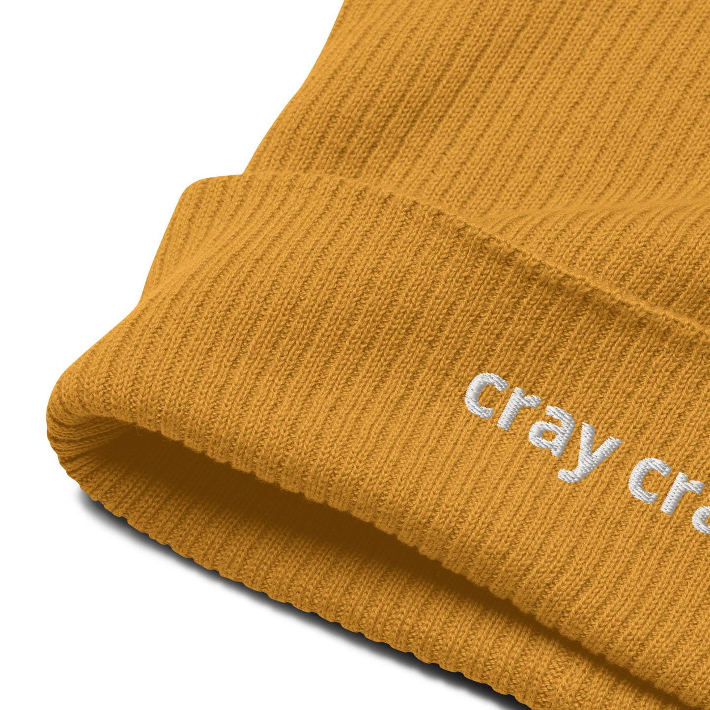 cray cray organic ribbed beanie