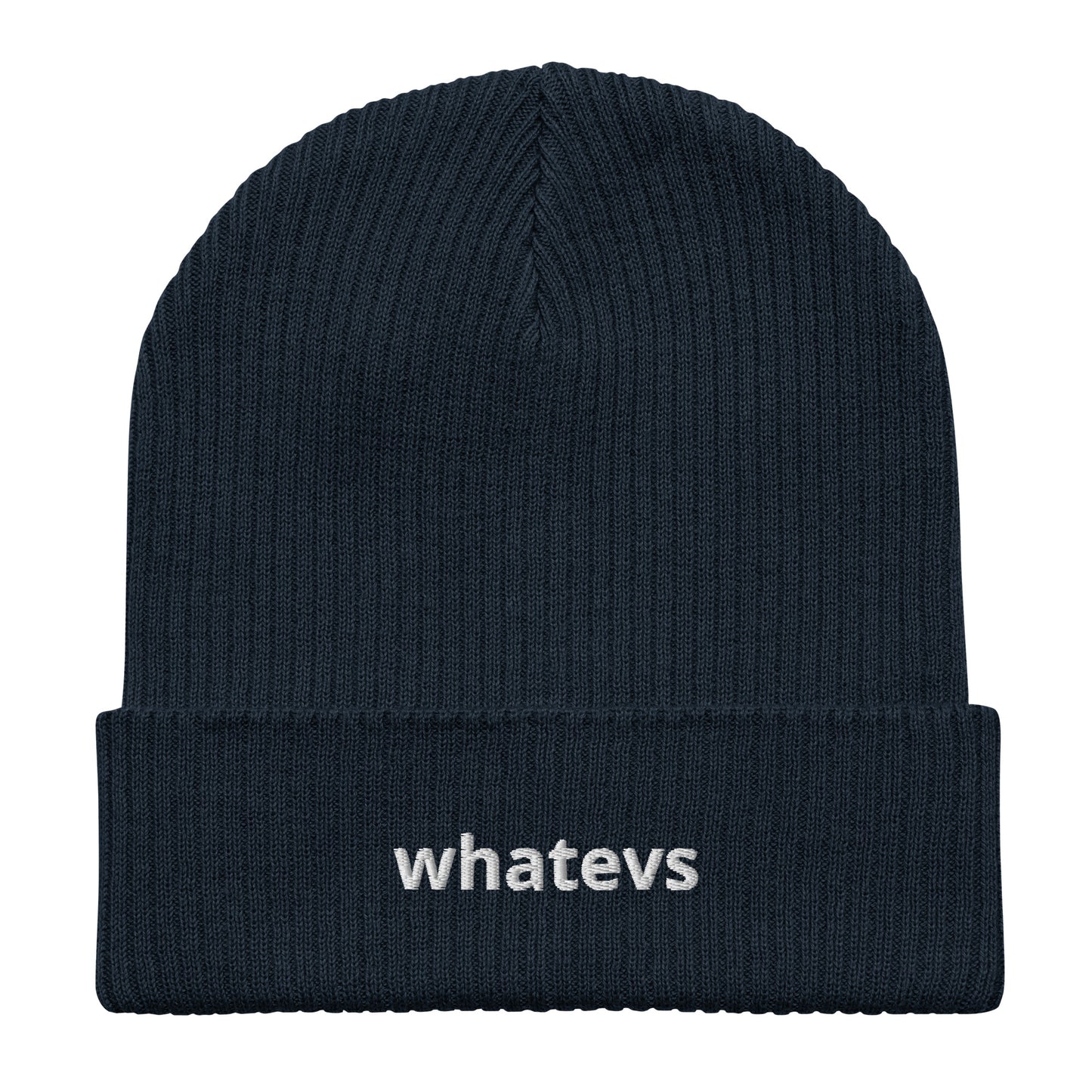 whatevs organic ribbed beanie