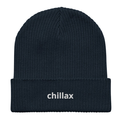 chillax organic ribbed beanie