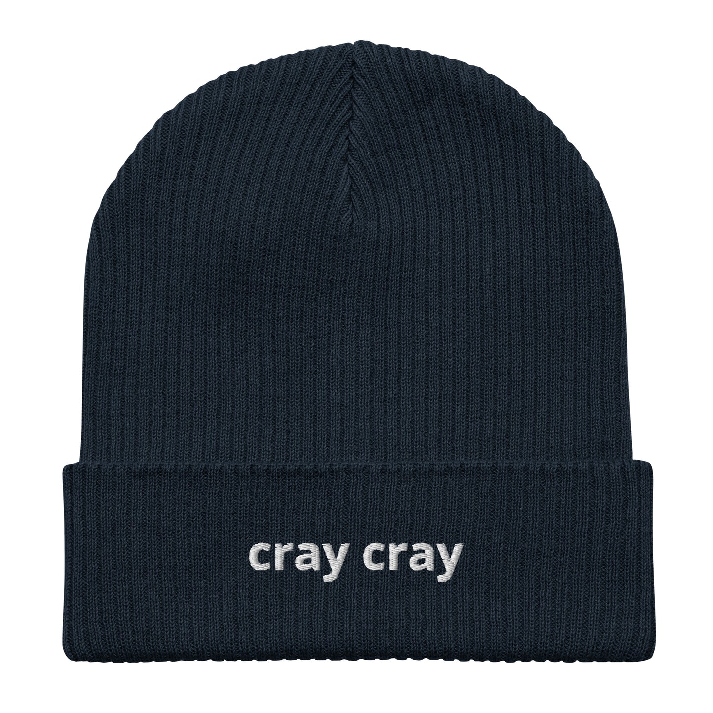cray cray organic ribbed beanie