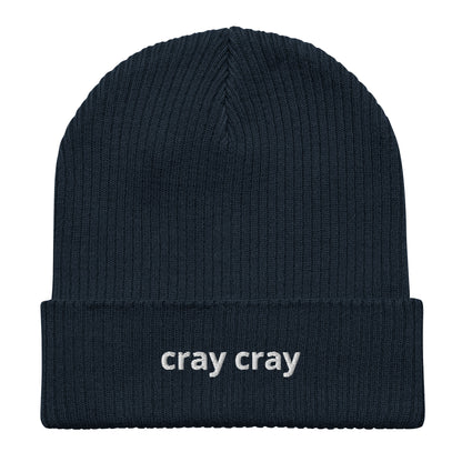 cray cray organic ribbed beanie