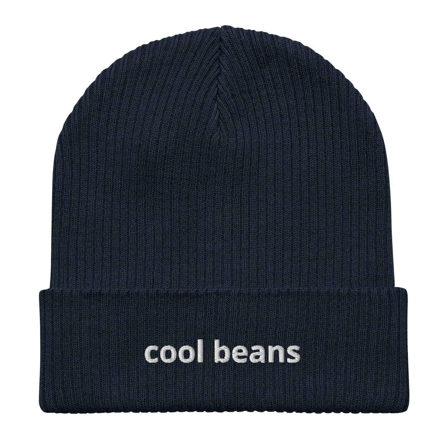 cool beans organic ribbed beanie
