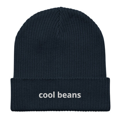 cool beans organic ribbed beanie