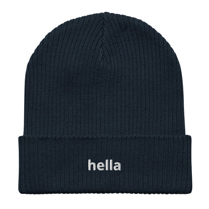 hella organic ribbed beanie