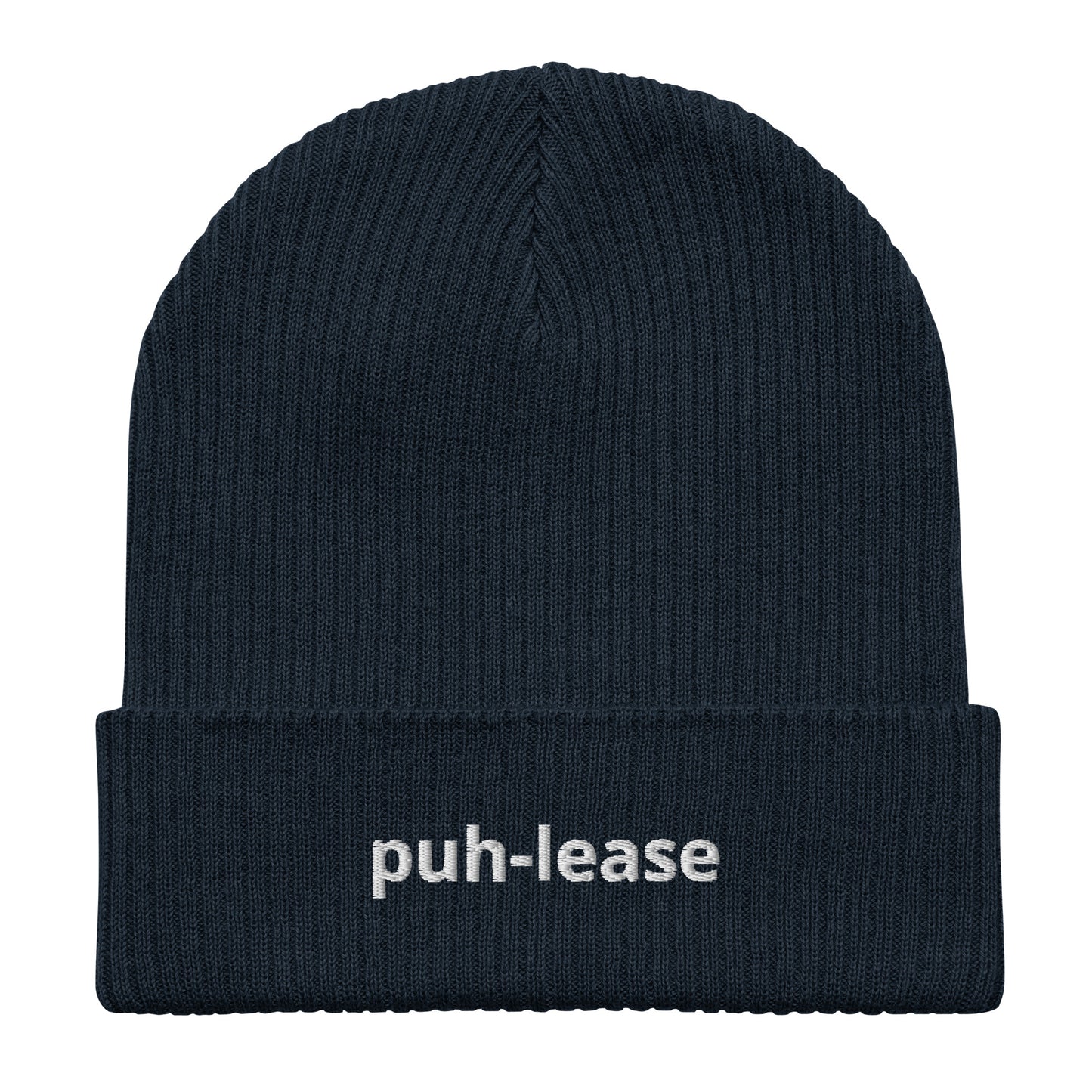 puh-lease organic ribbed beanie
