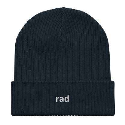rad organic ribbed beanie