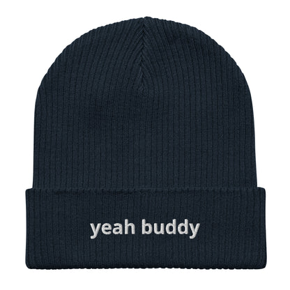 yeah buddy organic ribbed beanie