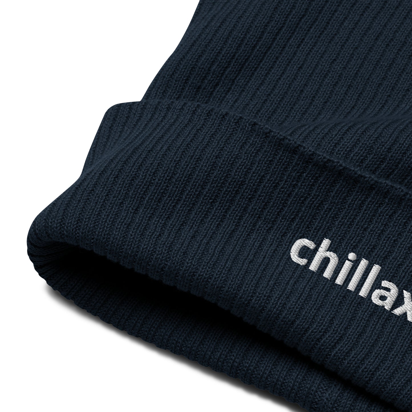 chillax organic ribbed beanie