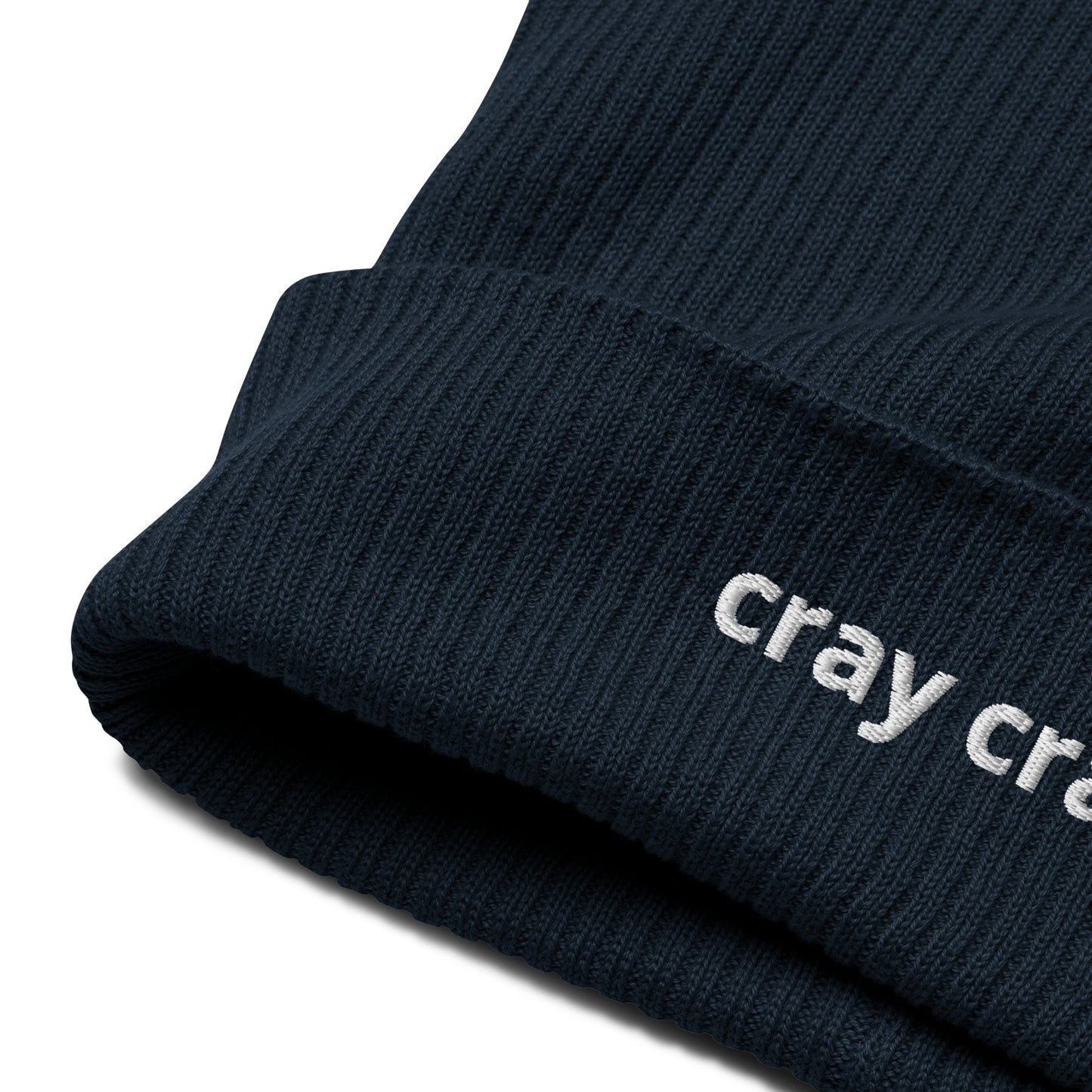 cray cray organic ribbed beanie